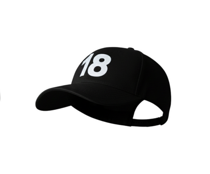 RCB Fan 18 Number Black Color Cap